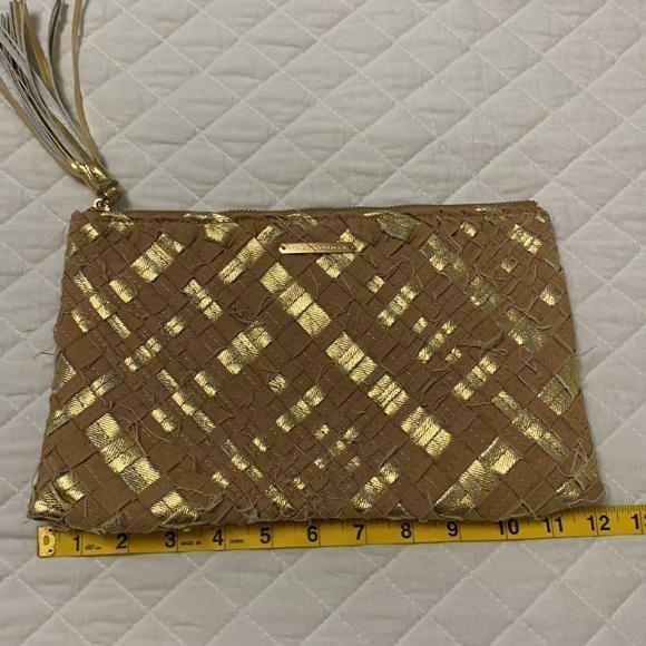 ANTHROPOLOGIE Monserat De Lucca Dupri Vega Clutch purse boho top zipper closure - Picture 8 of 10